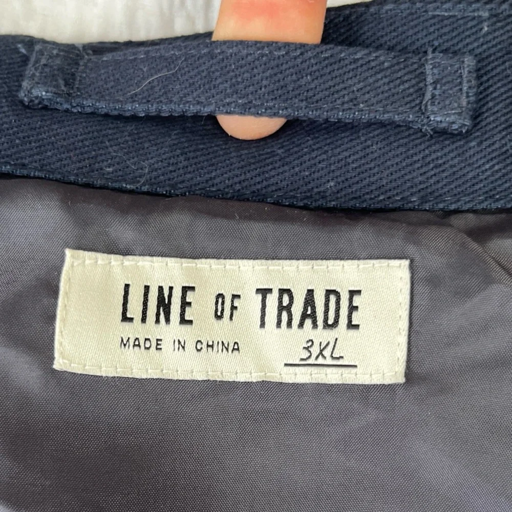 Line of Trade Shirt Jacket Shacket Men 3X Navy Blue Quilted Insulated Work Coat